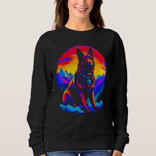 Art German Shepherd Dog Sweatshirt (Vorderseite)