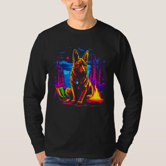 Art German Shepherd Dog Wilderness T-Shirt (Vorderseite)