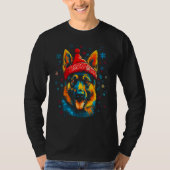 Art German Shepherd Dog Xmas T-Shirt (Vorderseite)