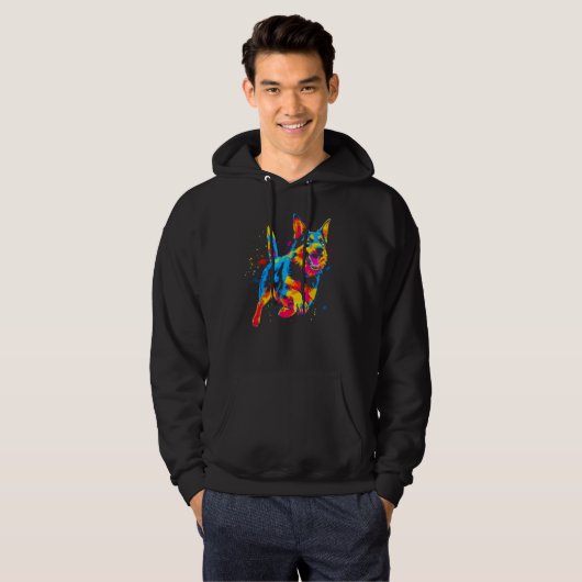 Art German Shepherd Hoodie (Vorne ganz)