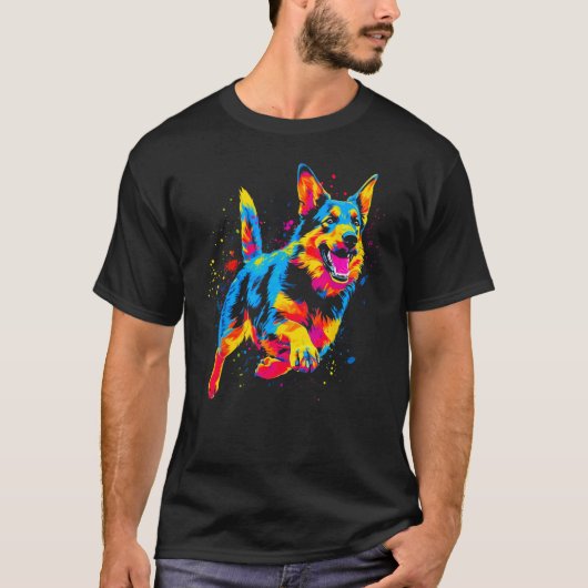 Art German Shepherd T-Shirt (Vorderseite)