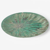 Art Glass Aquamarin Icy Aqua Jewel Hochzeitsessen Pappteller (Schrägansicht)