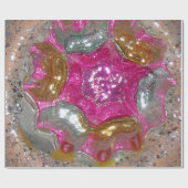 Art Glass Bubble Gum Pink Jewel Hochzeit Weihnacht Geschenkpapier (Flach)