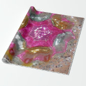 Art Glass Bubble Gum Pink Jewel Hochzeit Weihnacht Geschenkpapier (Ungerollt)