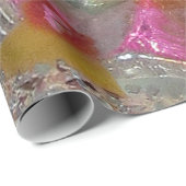 Art Glass Bubble Gum Pink Jewel Hochzeit Weihnacht Geschenkpapier (Rolleneckpunkt)