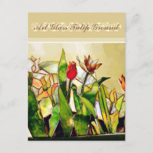 Art Glass Tulip Boden Exzellente Mode Postkarte
