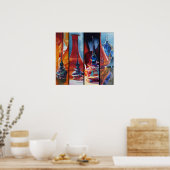 Art Glass Watercolor Menagerie Poster (Küche)