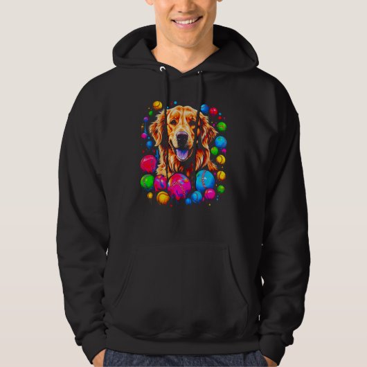 Art Golden Retriever Dog Baseball Hoodie (Vorderseite)