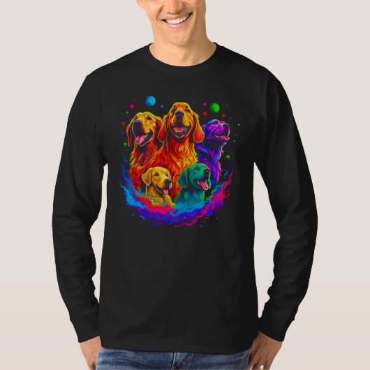 Art Golden Retriever Dog Best Friends T-Shirt (Vorderseite)