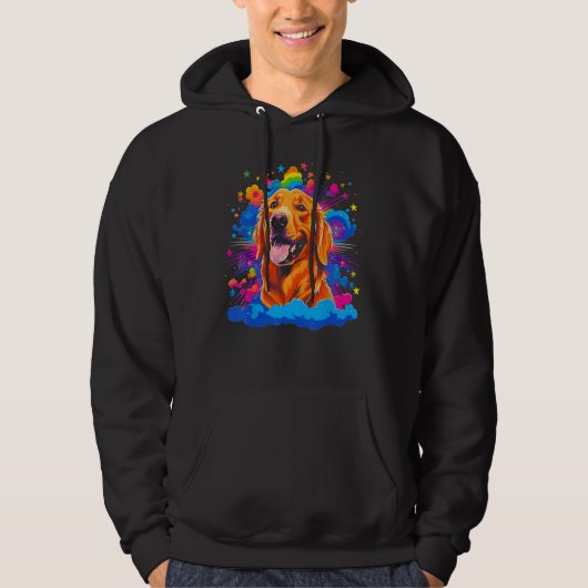 Art Golden Retriever Dog Surprise Hoodie (Vorderseite)