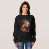 Art Golden Retriever Dog Xmas Sweatshirt (Vorne ganz)