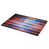 Art Grunge American Flag #2 Schneidebrett (Ecke)