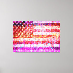 Art Grunge American Flag #4 Leinwanddruck