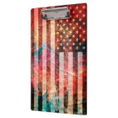 Art Grunge American Flag #6 Klemmbrett (Links)