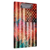 Art Grunge American Flag #6 Klemmbrett (Rechts)