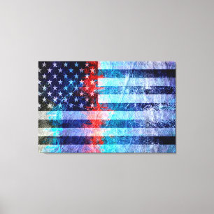 Art Grunge American Flag #6 Leinwanddruck
