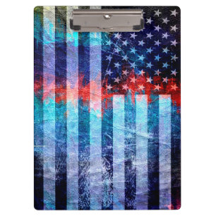 Art Grunge American Flag #7 Klemmbrett