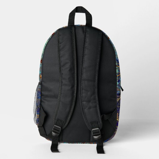 Art Grunge Bedruckter Rucksack (Rückseite)