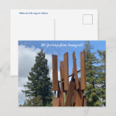 Art Gruß von Sunnyvale! Postkarte (Vorne/Hinten)