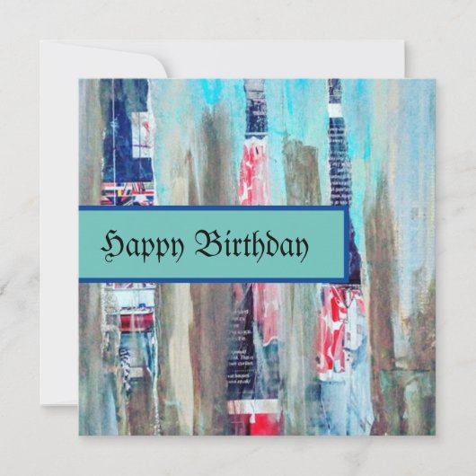 Art Happy Birthday Card (Vorderseite)