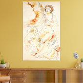 ART - HARRIET DAVIDSOHN - EINE STUDIE: MUTTER KIND LEINWANDDRUCK (Insitu (Wohnzimmer))