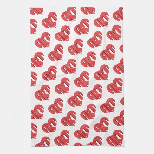 Art Heart Geschirrtuch (Vertikal)