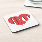 Art Heart Getränkeuntersetzer (Linke Seite)