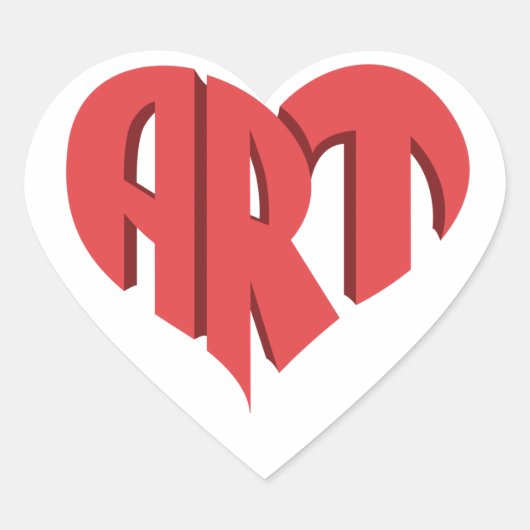 Art Heart Herz-Aufkleber (Vorderseite)