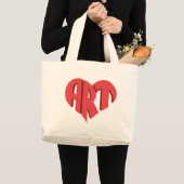 Art Heart Jumbo Stoffbeutel (Vorderseite (Produkt))