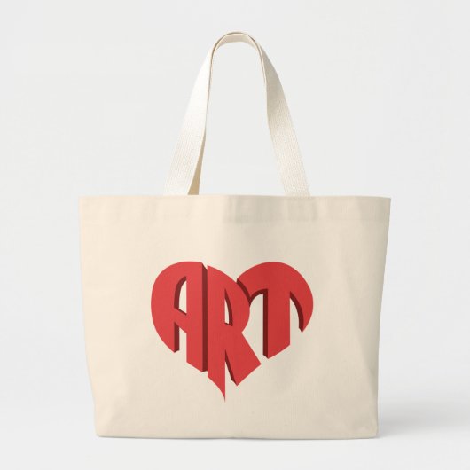 Art Heart Jumbo Stoffbeutel (Vorne)