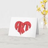 Art Heart Karte (Gelbe Blume)