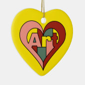 Art Heart Keramik Ornament (Rechts)