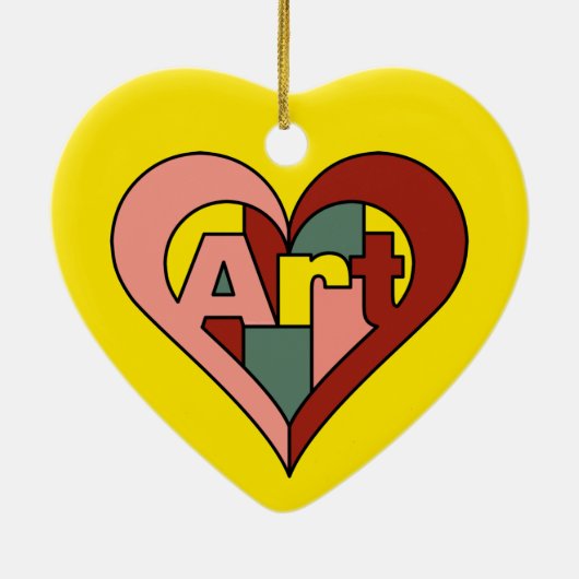 Art Heart Keramik Ornament (Hinten)