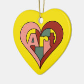 Art Heart Keramik Ornament (Links)