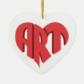 Art Heart Keramik Ornament (Vorne)