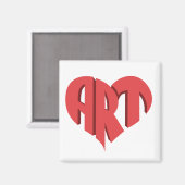Art Heart Magnet (Vorderseite/Rückseite)