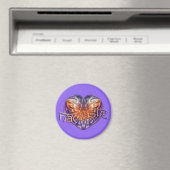 ART Heart NAMASTE | lila Magnet (In Situ (Geschirrspüler))