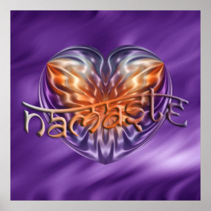 ART Heart NAMASTE   Lippenwellen Poster