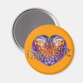 ART Heart NAMASTE | orange Magnet (Vorderseite/Rückseite)