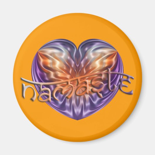 ART Heart NAMASTE | orange Magnet (Vorne)
