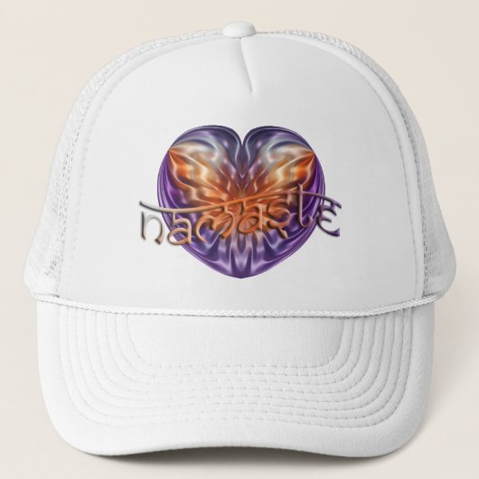 ART Heart NAMASTE Truckerkappe (Vorderseite)