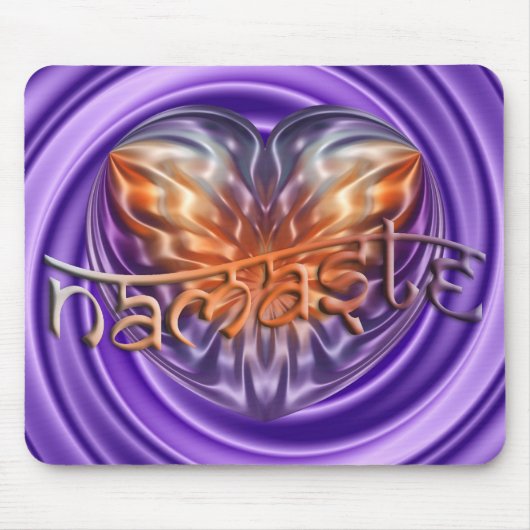 ART Heart NAMASTE | Violettwirbel Mousepad (Vorne)