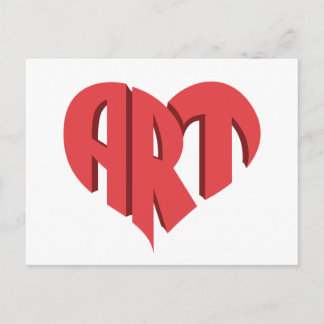 Art Heart Postkarte