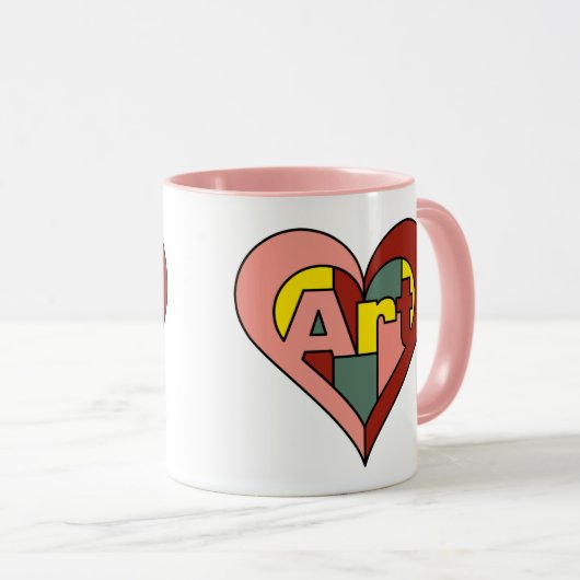 Art Heart Tasse (VorderseiteRechts)