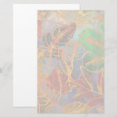 Art Herbst hinterlässt Hintergrund in Regenbogenfa Briefpapier (Vorne/Hinten)