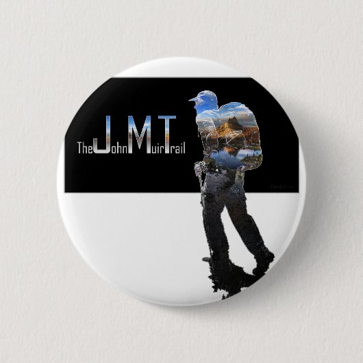 Art - Hiker Silhouette - John Muir Trail Text Button (Vorderseite)