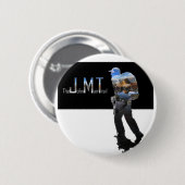 Art - Hiker Silhouette - John Muir Trail Text Button (Vorne & Hinten)