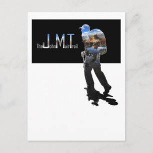 Art - Hiker Silhouette - John Muir Trail Text Postkarte