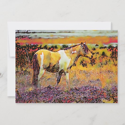 Art Horse Feiertagskarte (Vorderseite)