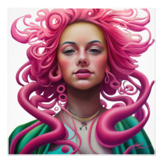 Art Illustartion Manga Portrait PopArt Psychedelic Fotodruck